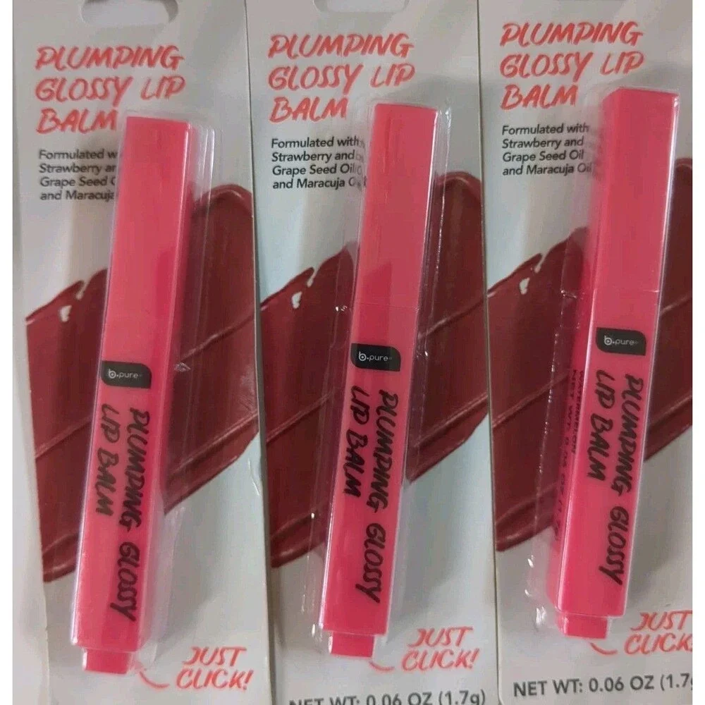 B-Pure Plumping Glossy Lip Balm - Watermelon (Set of 3) - New in Package